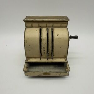 Tin Toy Cash Register Doll Vintage Antique Mechanical Store Play Collectible
